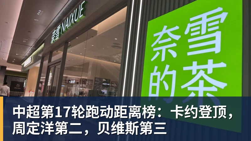mk体育中超第17轮跑动距离榜:卡约登顶,周定洋第二,贝维斯第三