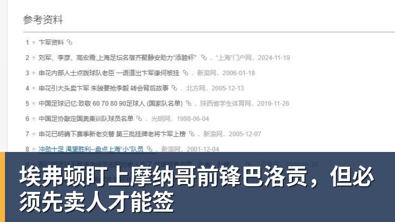 埃弗顿盯上摩纳哥前锋巴洛贡，但必须先卖人才能签