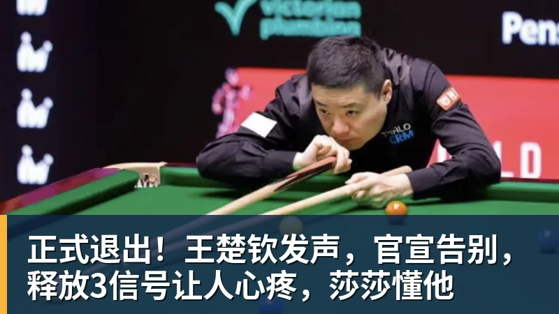 正式退出！王楚钦发声，官宣告别，释放3信号让人心疼，莎莎懂他