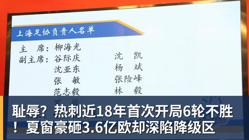 耻辱？热刺近18年首次开局6轮不胜！夏窗豪砸3.6亿欧却深陷降级区